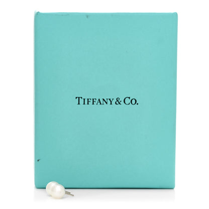 Tiffany Sterling Silver Freshwater Pearl 7-8mm Ziegfeld Earrings 5 of 5