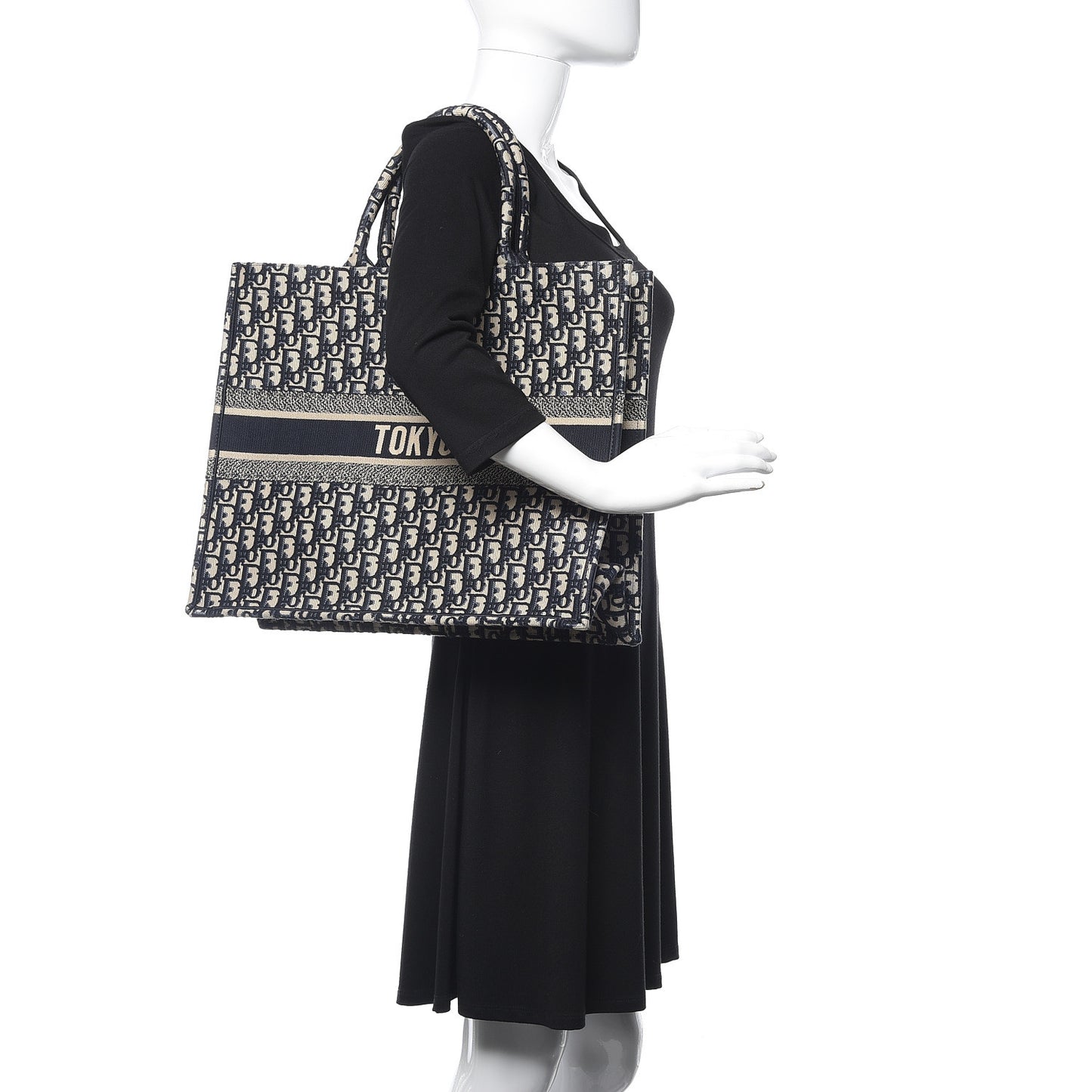 Oblique Book Tote Blue Multicolor