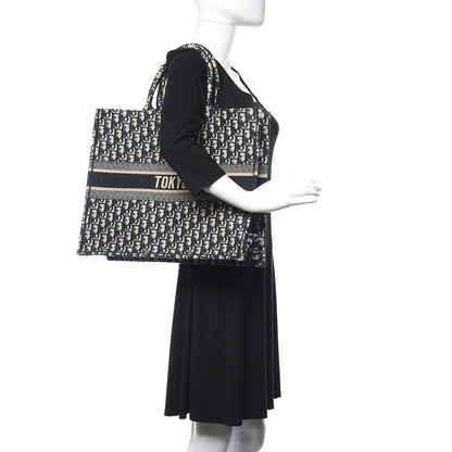 Christian Dior Oblique Book Tote Blue Multicolor 2 of 11
