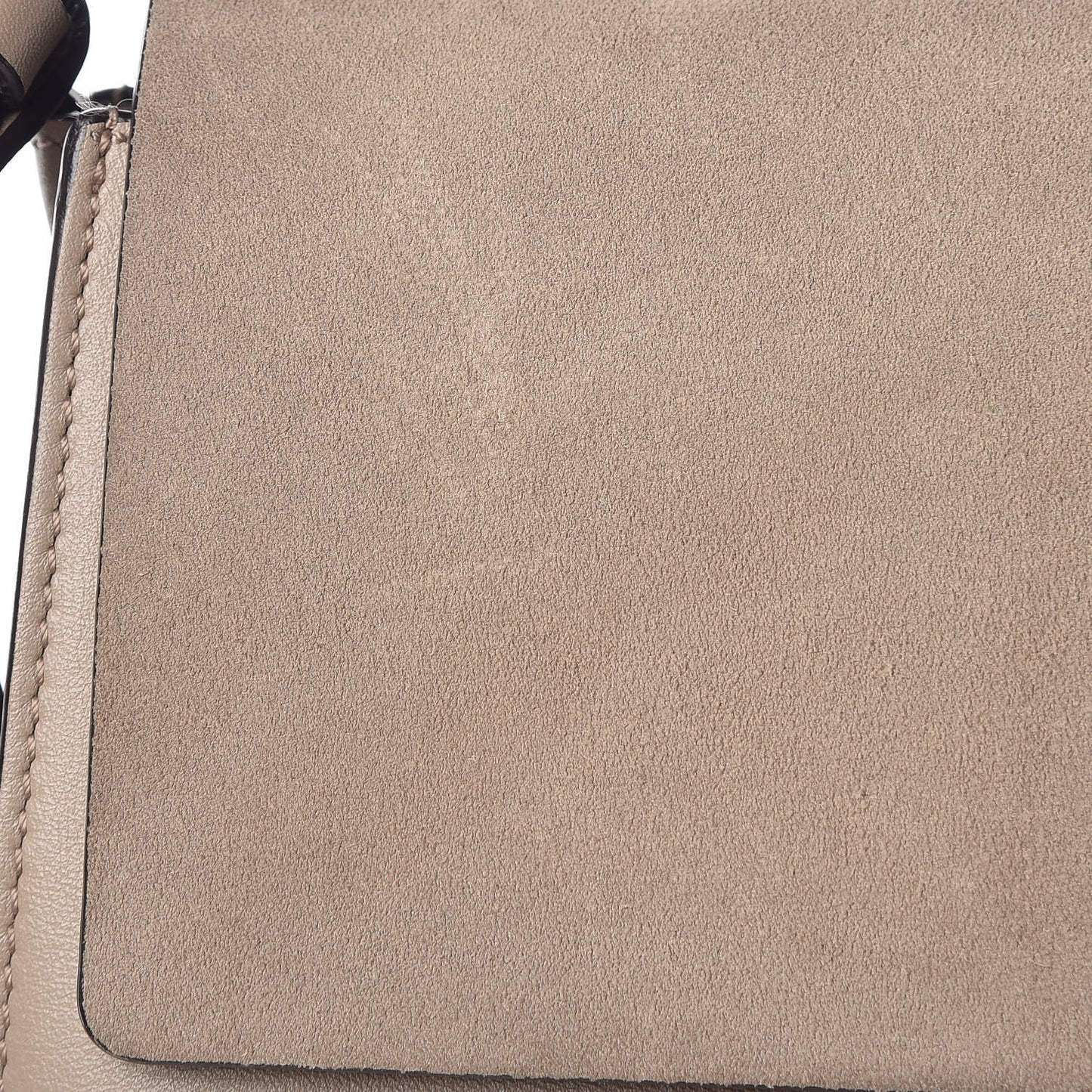 Suede Calfskin Small Faye Shoulder Bag Motty Grey