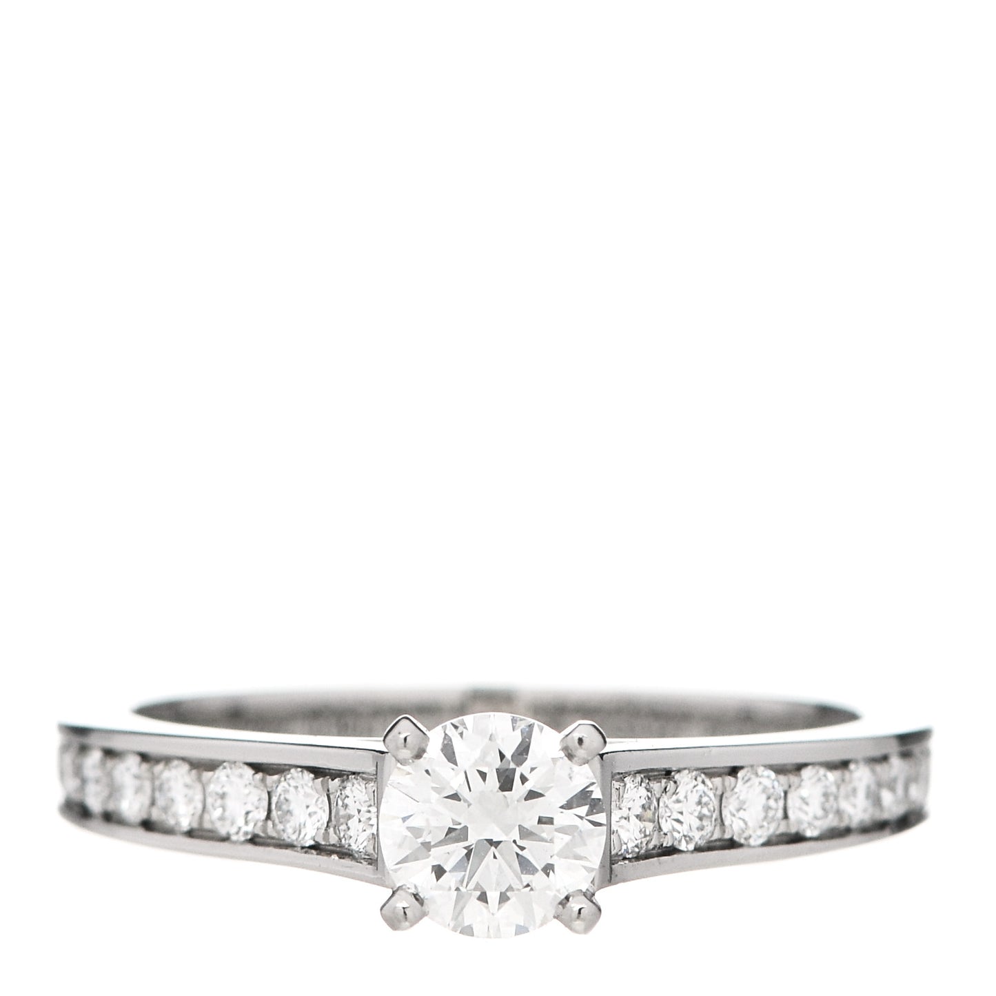Platinum Diamond .40ct Solitaire 1895 Engagement Ring 50 5.25