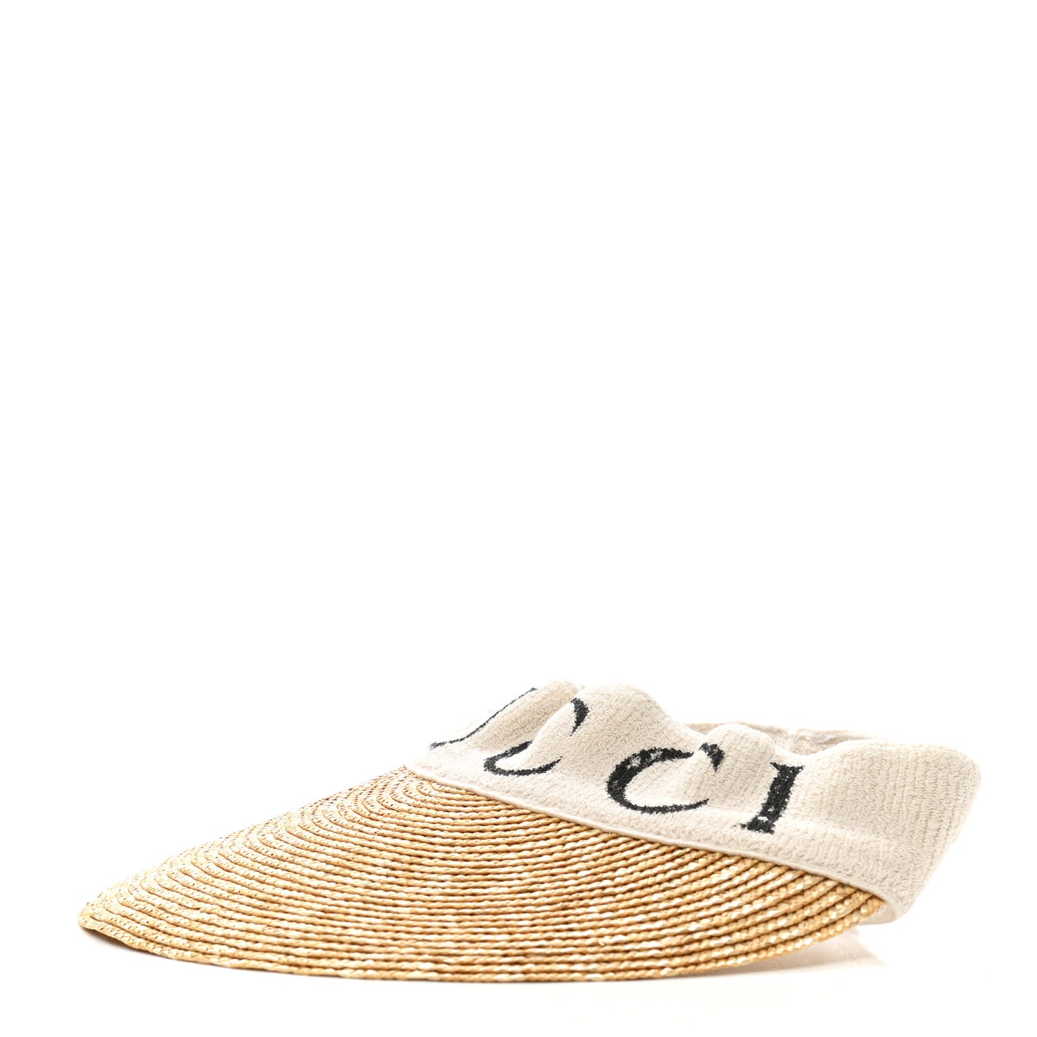 Gucci Raffia Logo Visor L Ivory Black 1 of 11