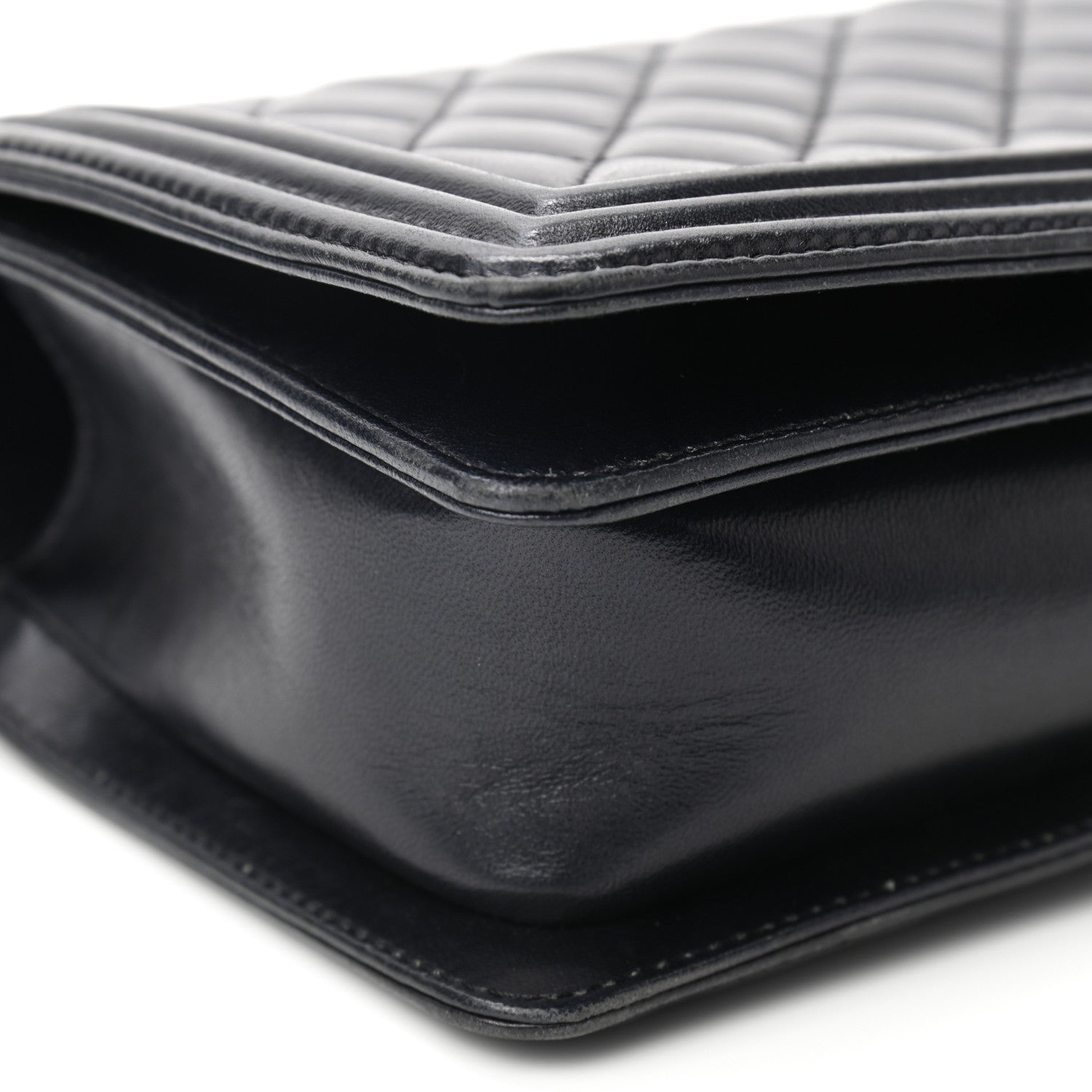 Chanel Lambskin Quilted Boy Flap Clutch Black 10 of 11
