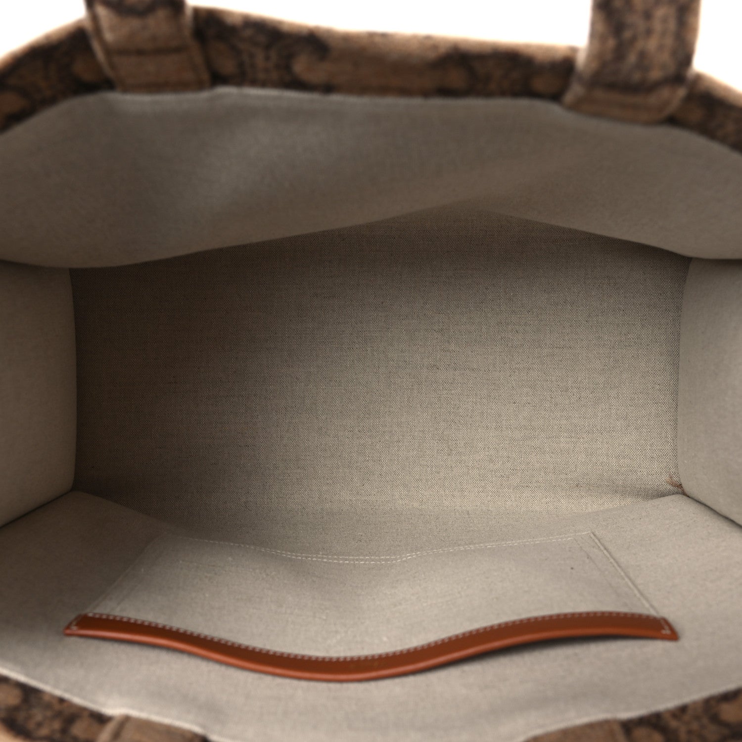 Celine Canvas Calfskin Triomphe Large Cabas Thais Camel 5 of 8