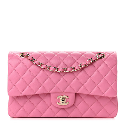 Chanel Caviar Quilted Medium Double Flap Pink 1 of 8