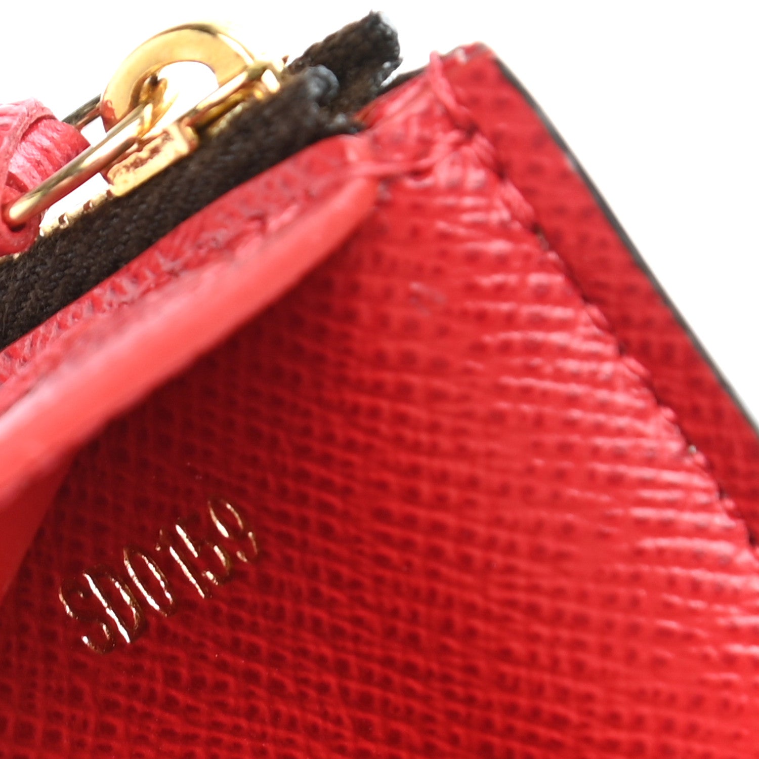 Louis Vuitton Damier Ebene Victorine Wallet Red 7 of 8