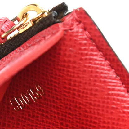 Louis Vuitton Damier Ebene Victorine Wallet Red 7 of 8