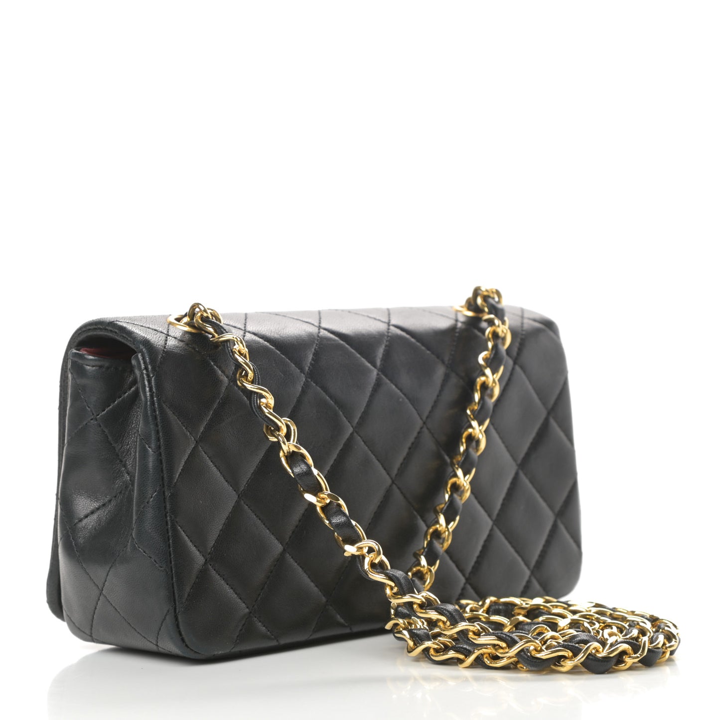 Lambskin Quilted Mini Flap Black