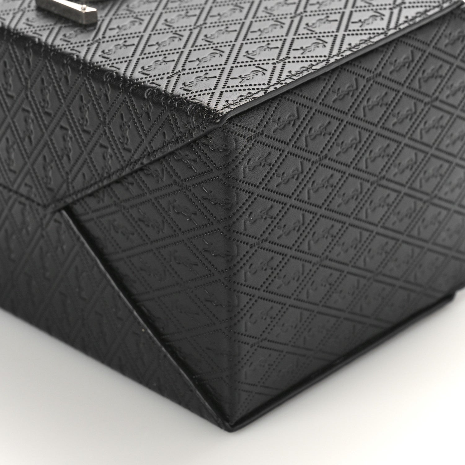 Saint Laurent Calfskin Monogram Take Away Box Black 8 of 9