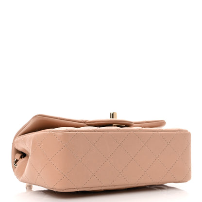 Chanel Lambskin Quilted Mini Rectangular Flap Beige 4 of 10