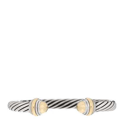 David Yurman Sterling Silver 14K Yellow Gold 7mm Cable Classics Bracelet 1 of 3