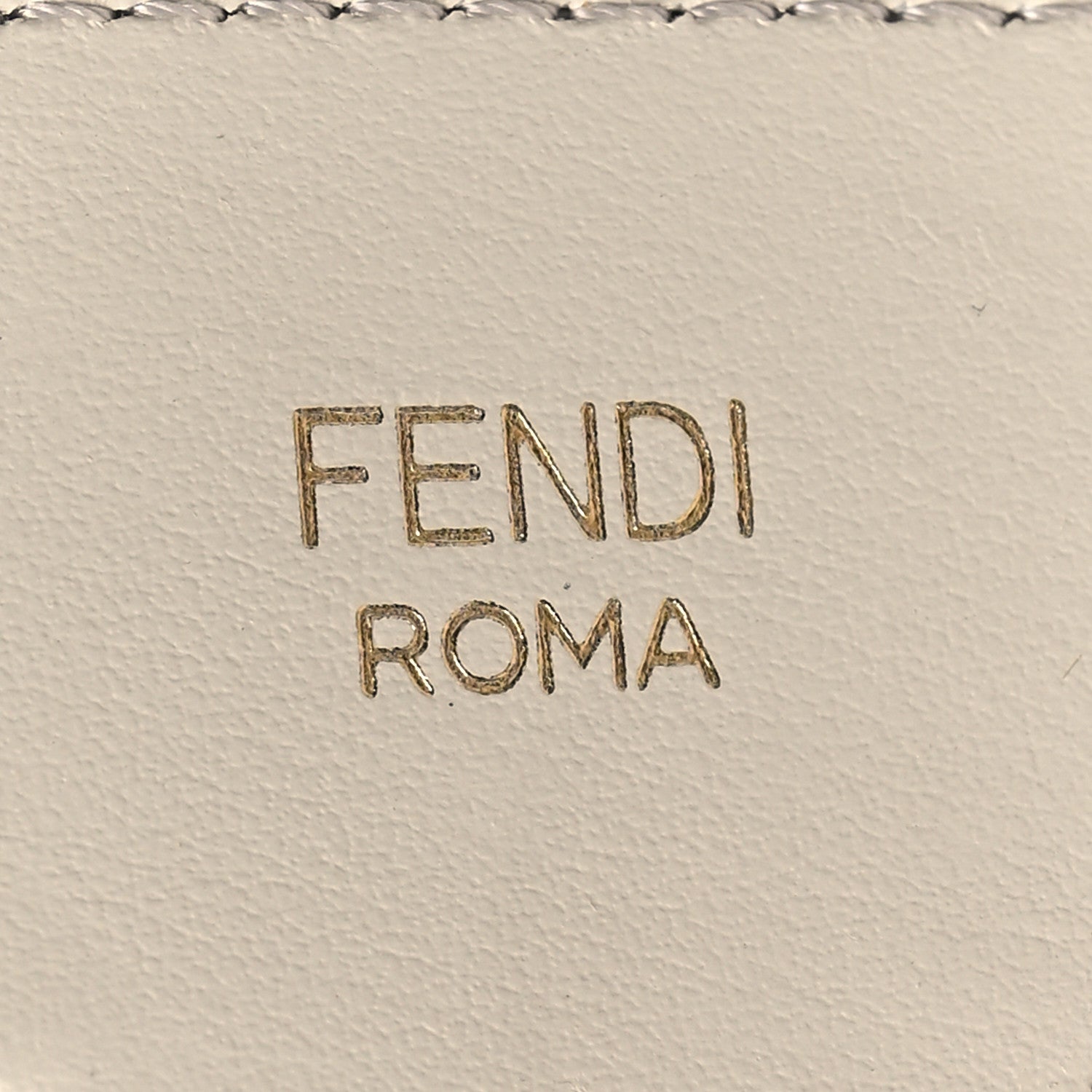 Fendi Cannete Ribbon Poly Vitello Century Logo Adjustable Strap You White Garza Ecru 4 of 6
