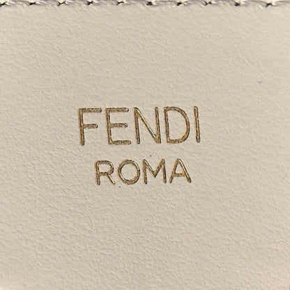 Fendi Cannete Ribbon Poly Vitello Century Logo Adjustable Strap You White Garza Ecru 4 of 6