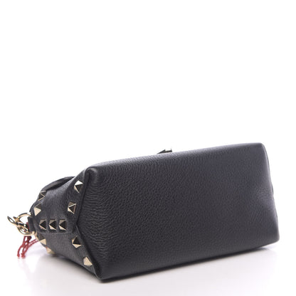Valentino Garavani Pebbled Calfskin Mini Rockstud Crossbody Bag Black 4 of 9