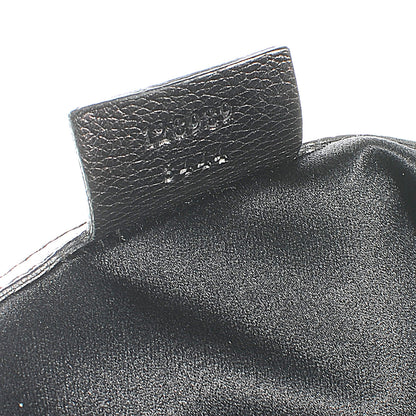 Gucci Leather Metal Bamboo Striped Tote Black 4 of 7
