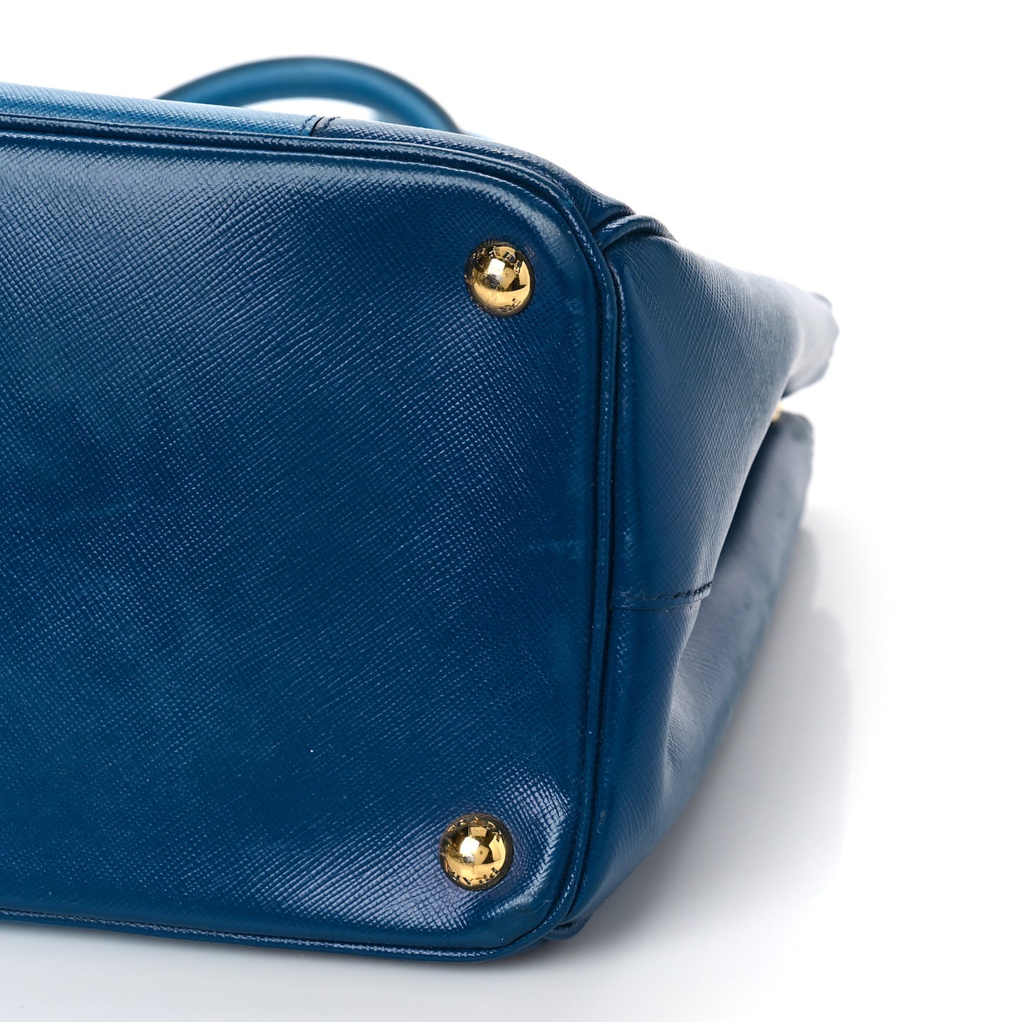 Saffiano Lux Colorblock Medium Galleria Double Zip Tote Bluette Cobalto