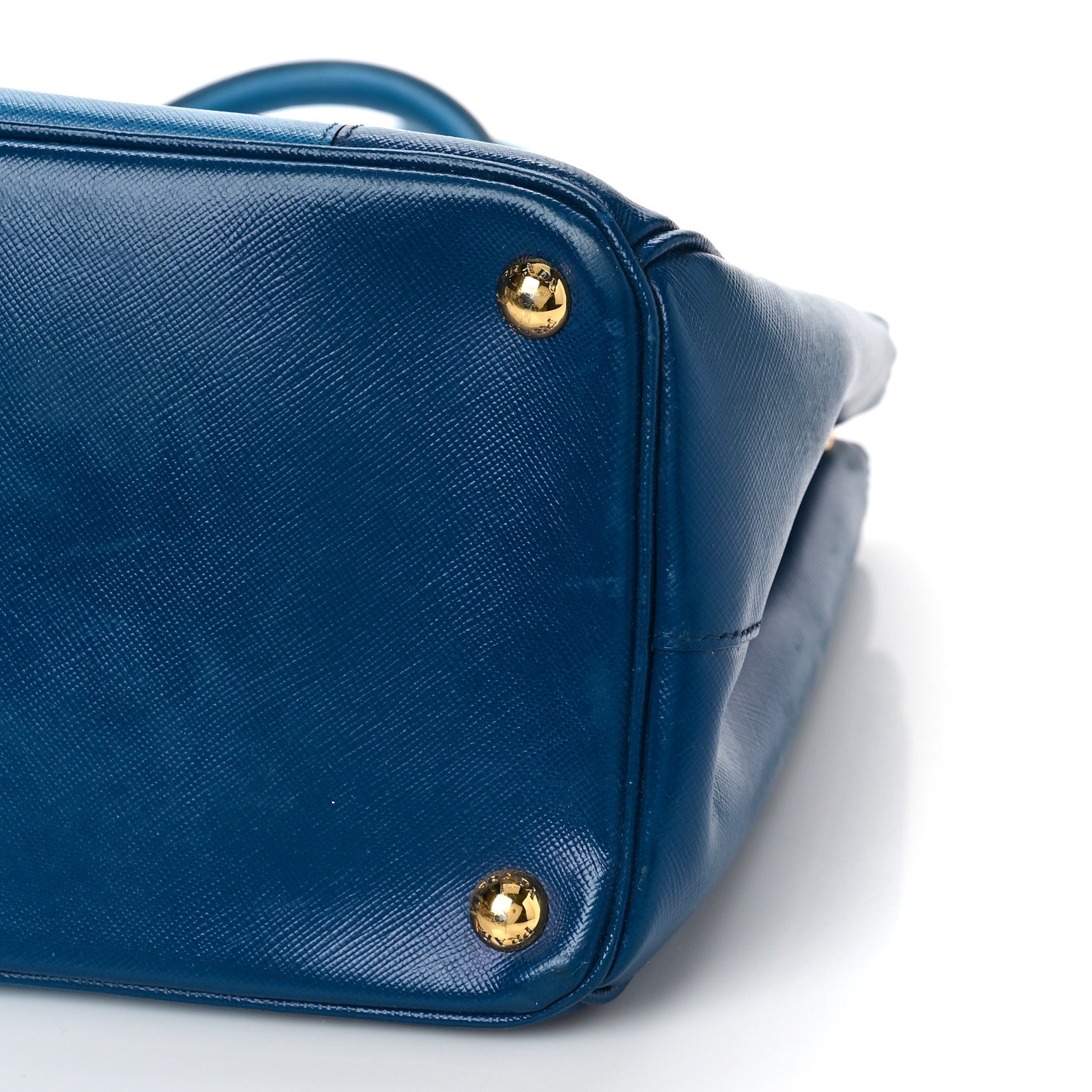 Prada Saffiano Lux Colorblock Medium Galleria Double Zip Tote Bluette Cobalto 8 of 9