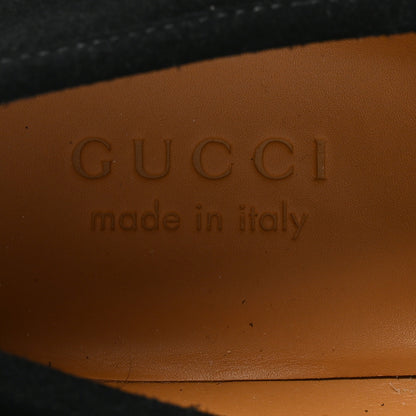 Gucci Suede Mens Horsebit Loafers 7.5 Black 7 of 8