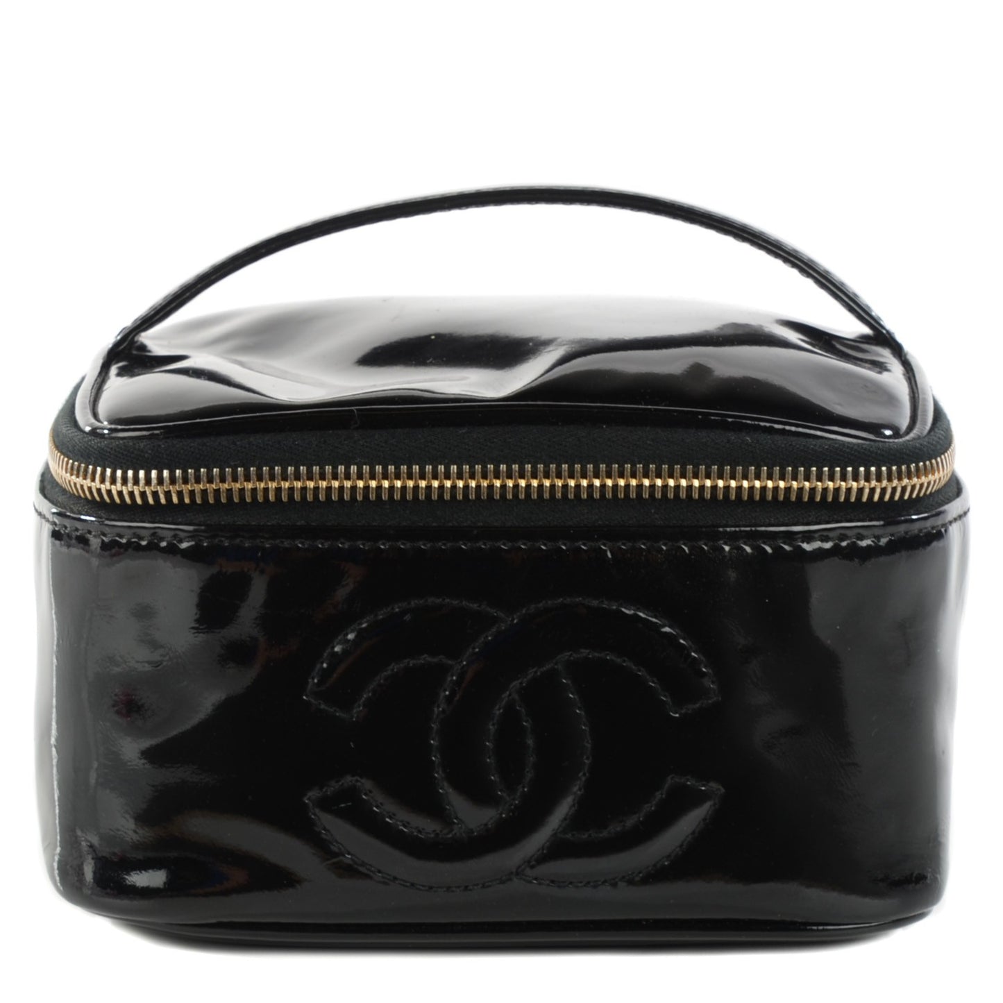 Patent Vanity Cosmetic Case Black