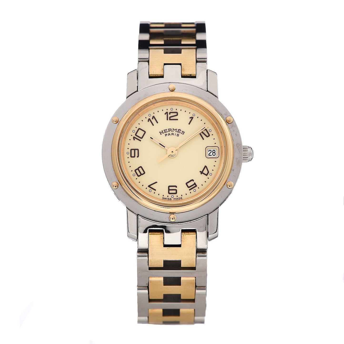 Stainless Steel 24mm Clipper Quartz Watch Gold