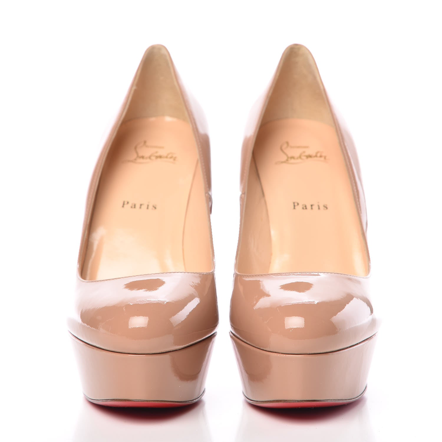 Christian Louboutin Patent Bianca 120 Pumps 39 Nude 2 of 9