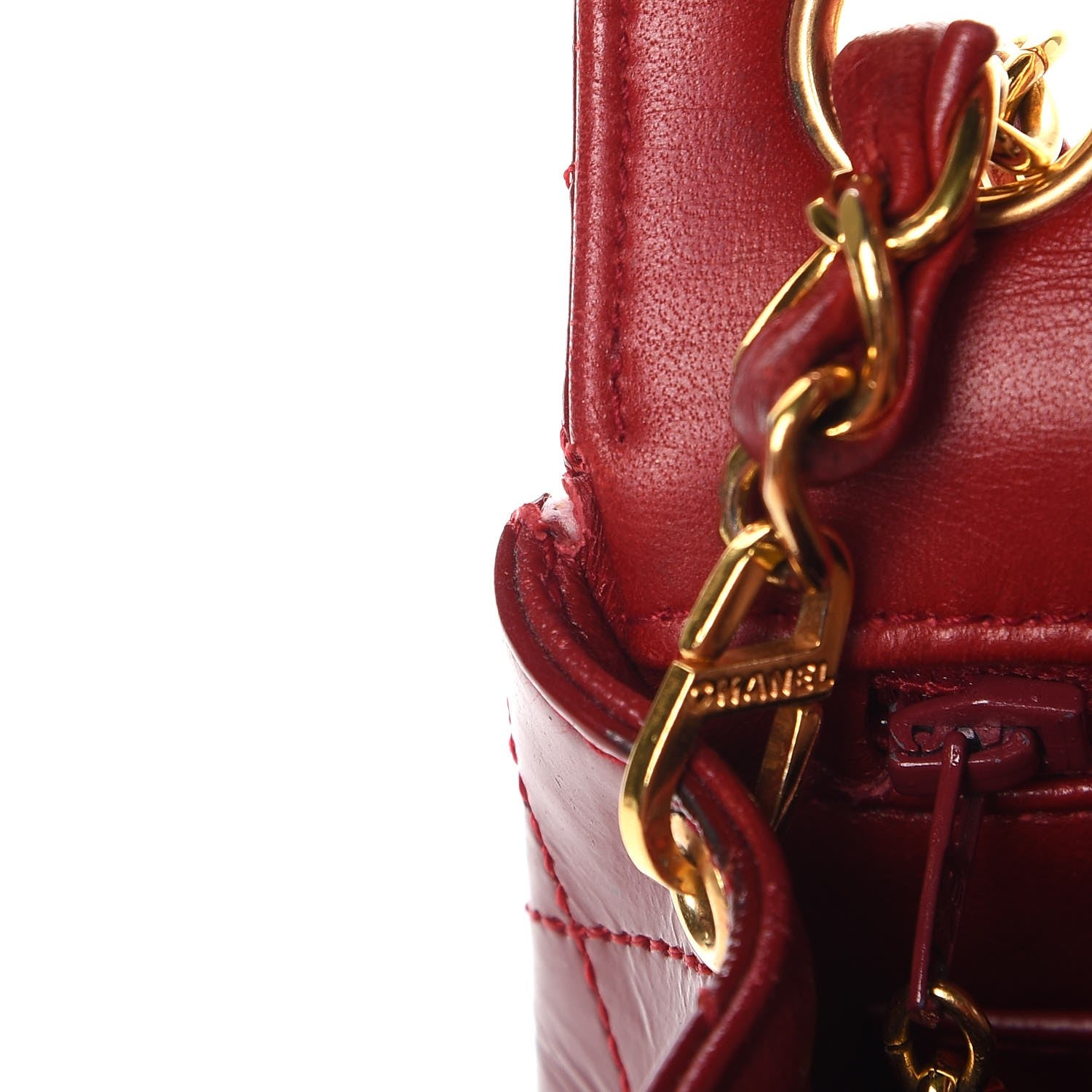 Chanel Patent Quilted Mini Square Flap Red 17 of 18