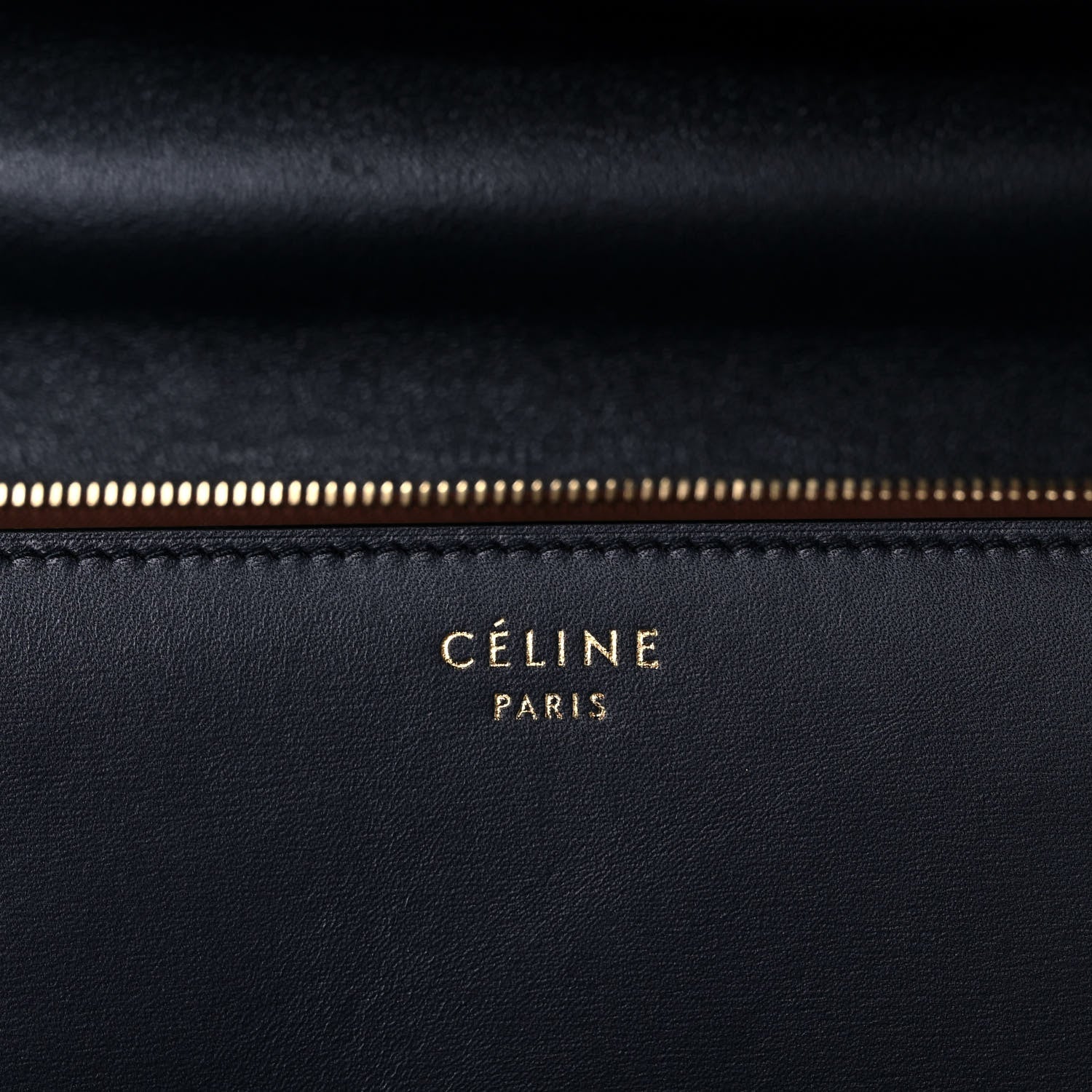 Celine Box Calfskin Medium Classic Box Flap Bag Navy Tan 6 of 12