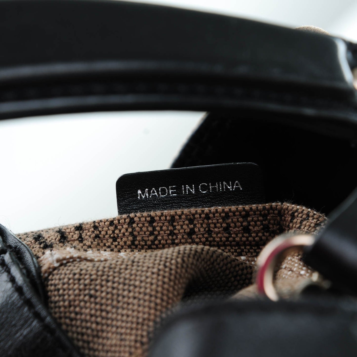 Canvas Mega Check Medium Susanna Hobo Black