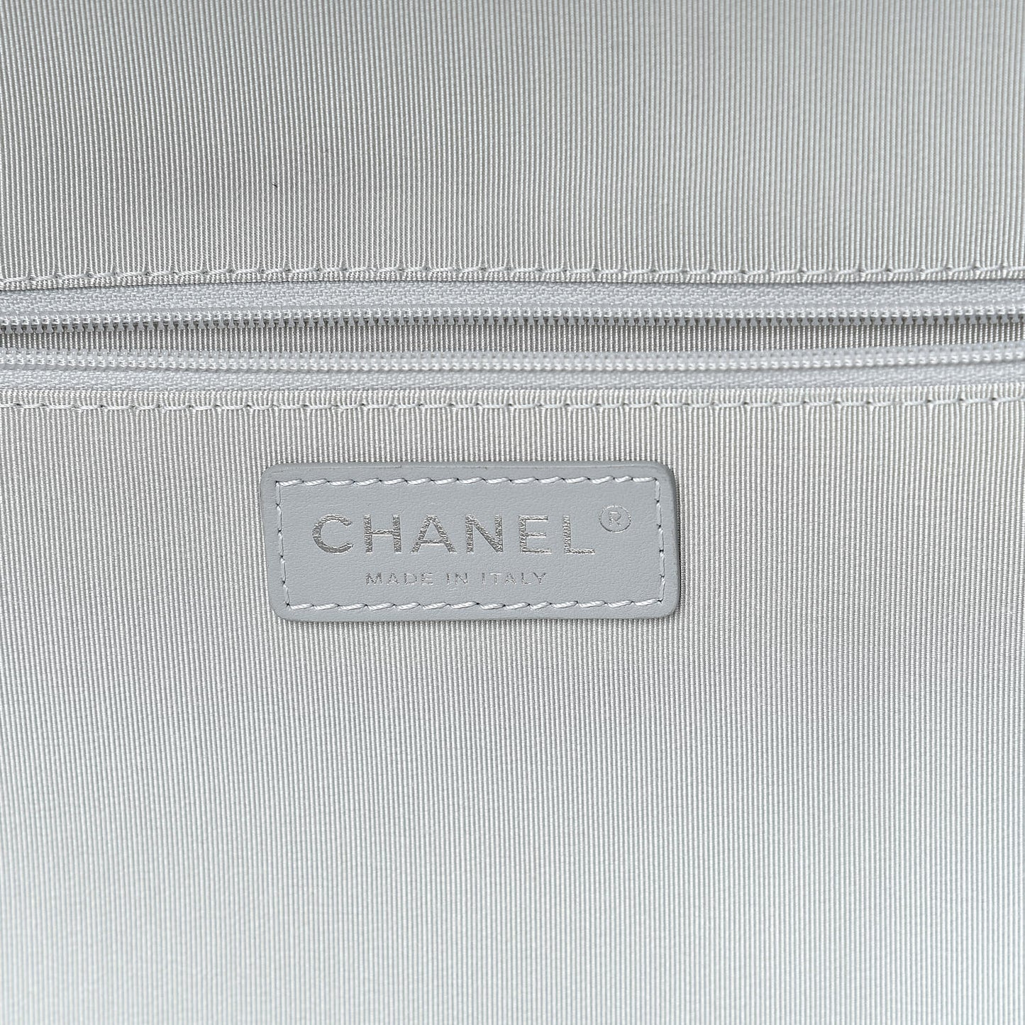 Metallic Calfskin Quilted Large Airlines Round Trip Bowling Bag Silver
