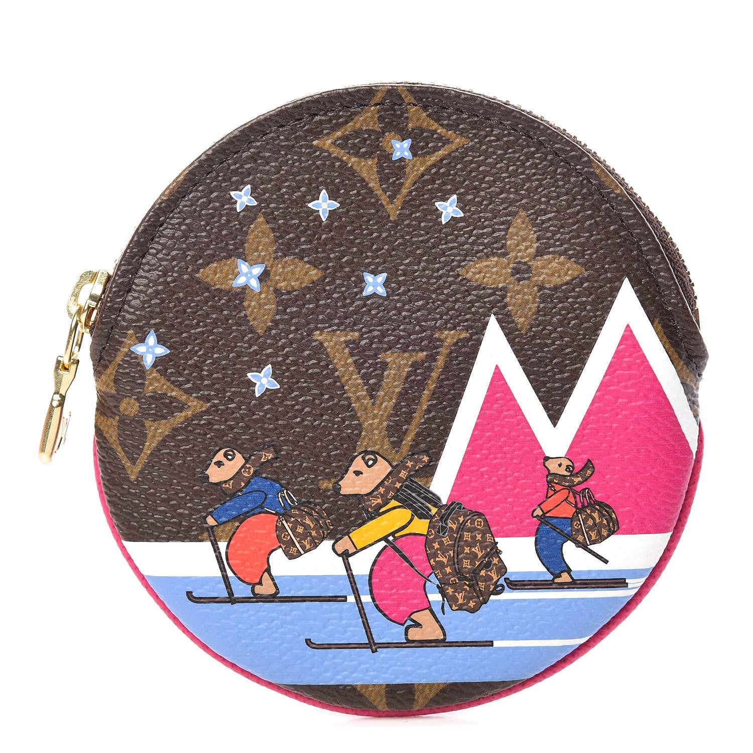 Louis Vuitton Monogram 2018 Christmas Animation Round Coin Purse 1 of 8
