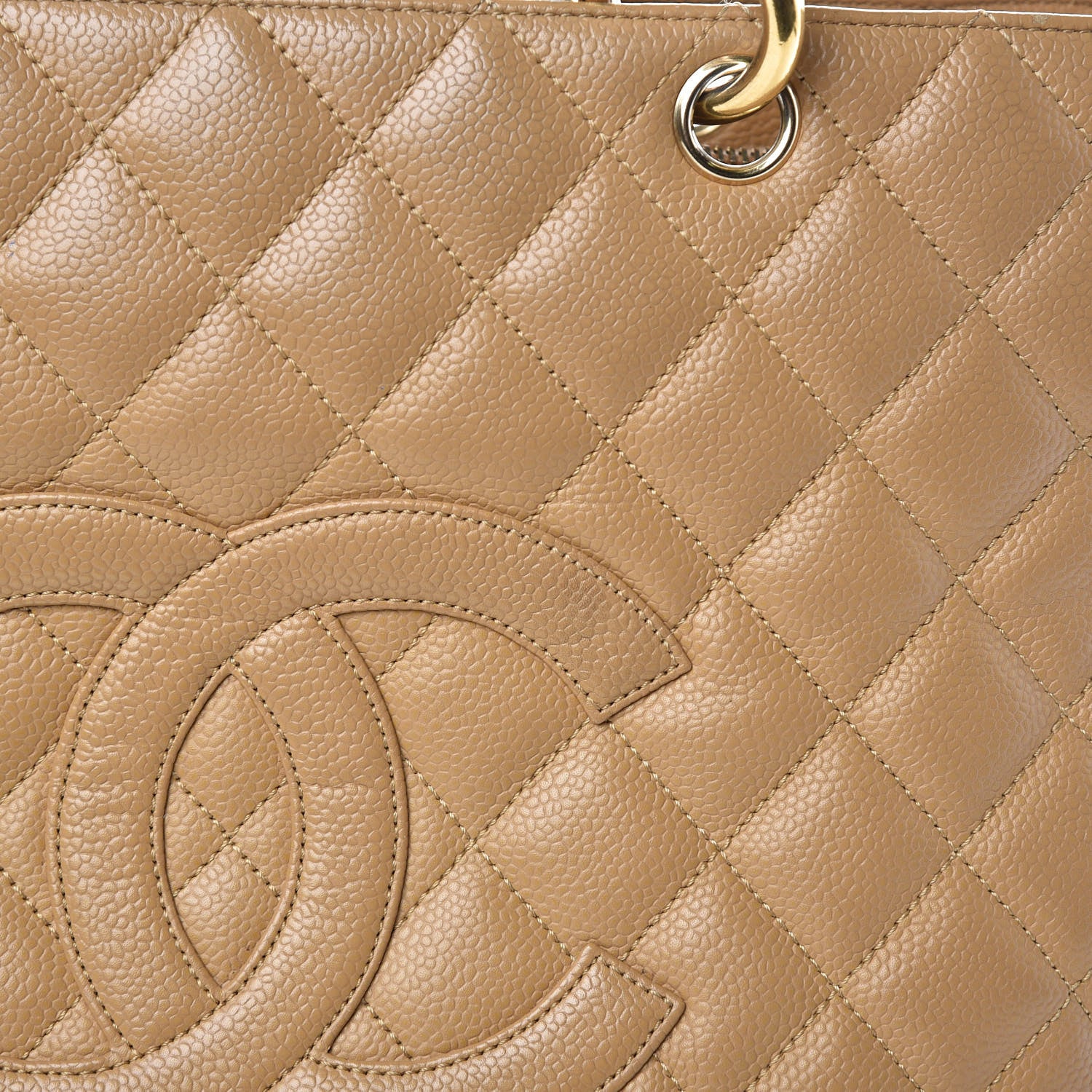 Chanel Caviar Quilted Grand Shopping Tote GST Beige 15 of 21