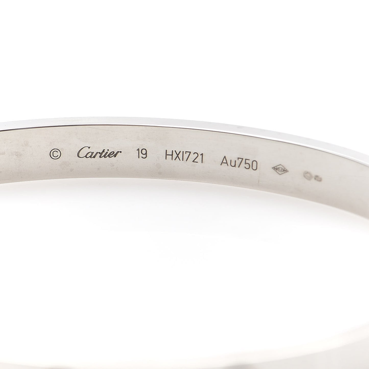 18K White Gold LOVE Bracelet 19