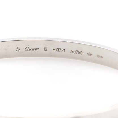 Cartier 18K White Gold LOVE Bracelet 19 5 of 7