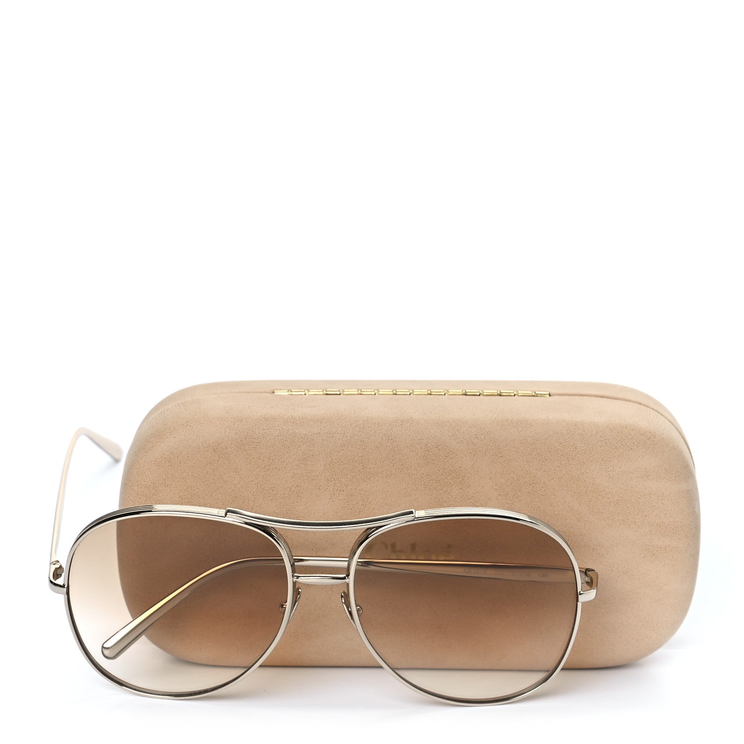 Chloe Metal Aviator CE127S Sunglasses Gold 7 of 7