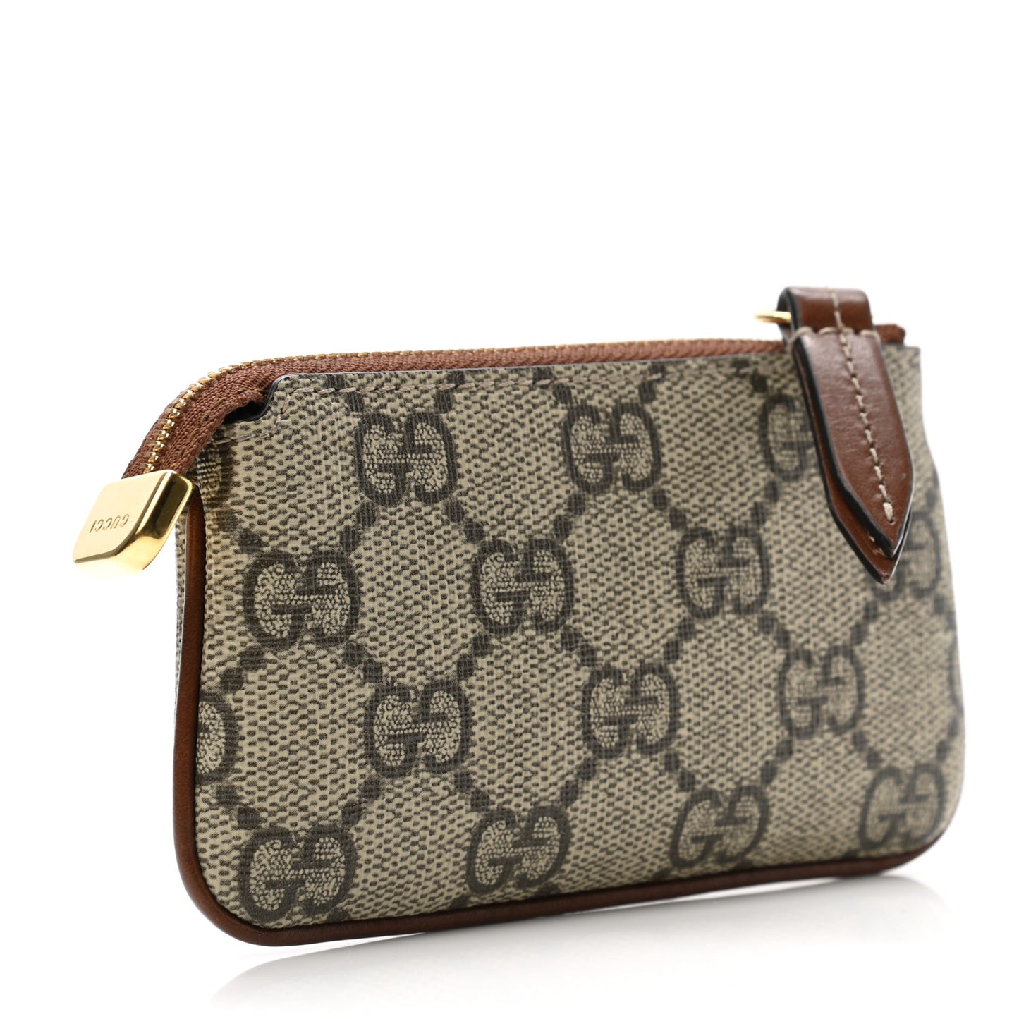 GG Supreme Monogram Key Case Brown