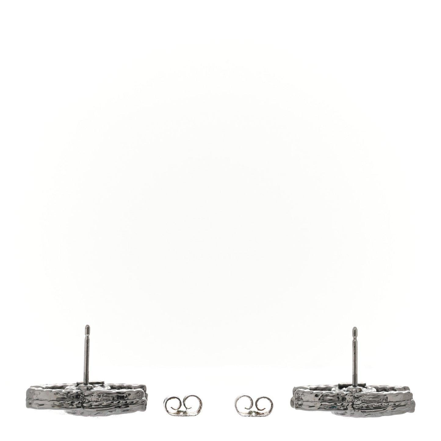 Ruthenium Crystal CC Earrings Black