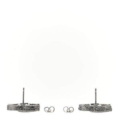Chanel Ruthenium Crystal CC Earrings Black 3 of 4