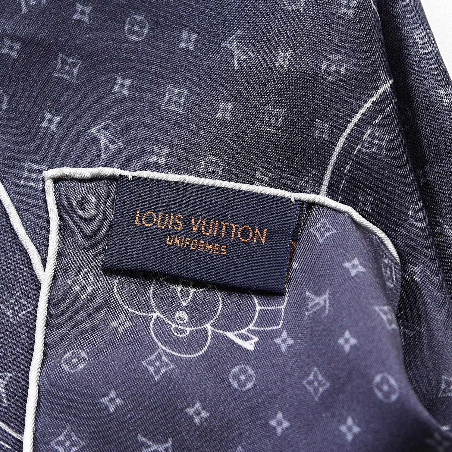 Louis Vuitton Silk Monogram Vivienne Pocket Square 6 of 6