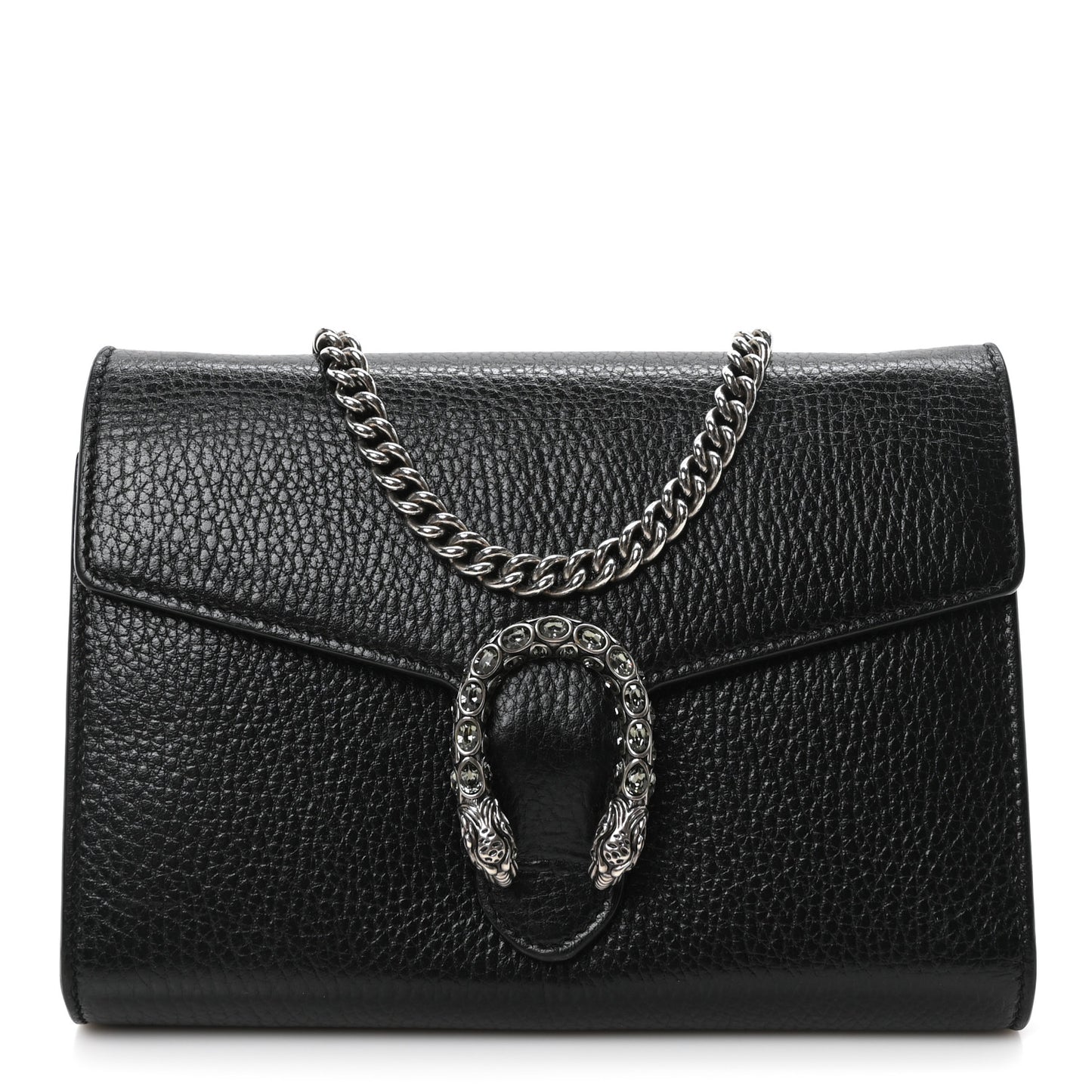Calfskin Mini Dionysus Chain Wallet Black