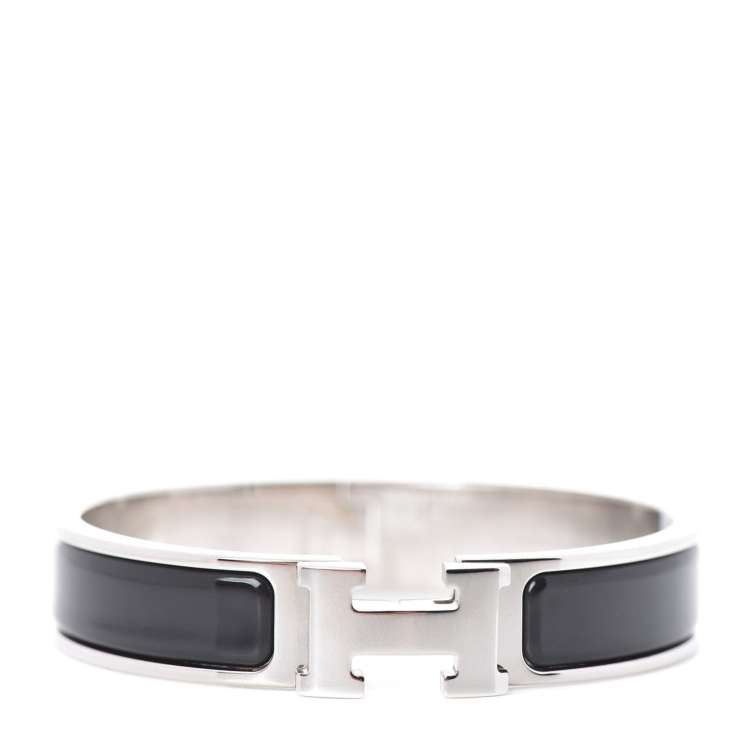 Hermes Enamel Narrow Clic Clac H Bracelet PM Black 1 of 5