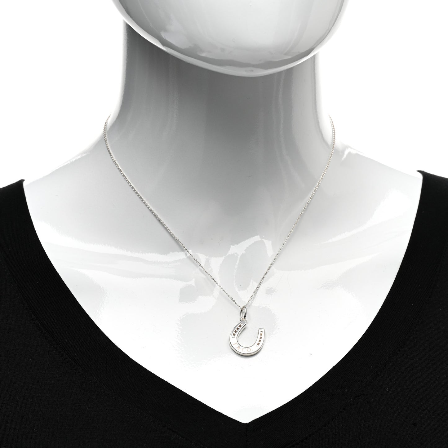 Sterling Silver Horseshoe Pendant Necklace