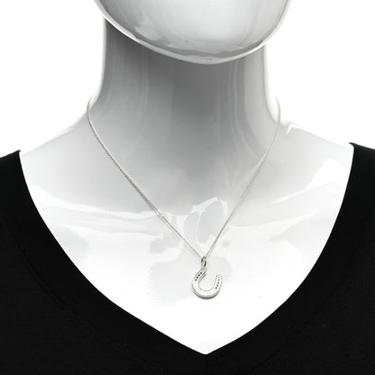Tiffany Sterling Silver Horseshoe Pendant Necklace 2 of 4