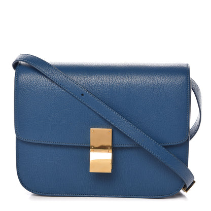 Celine Goatskin Medium Classic Box Flap Bag Deepsea 1 of 11
