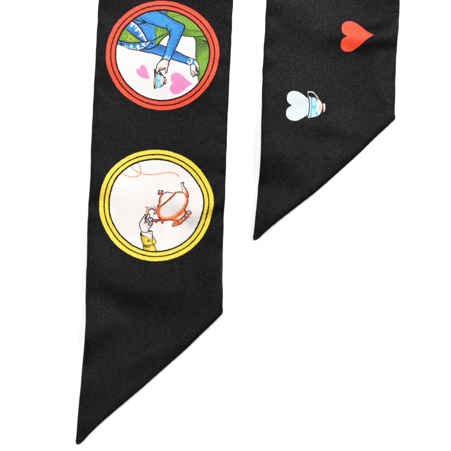 Silk Tea Time Twilly Black Rouge Multicolor