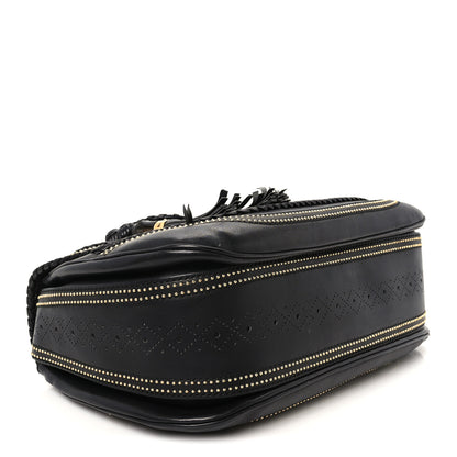 Gucci Calfskin New Bamboo Large Top Handle Bag Black 3 of 9