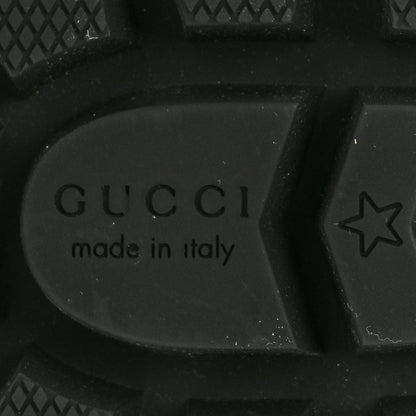 Gucci Apollo Calfskin GG Supreme Nappa Samoa Quilted Lace Up Ankle Boots 39.5 Black 8 of 10