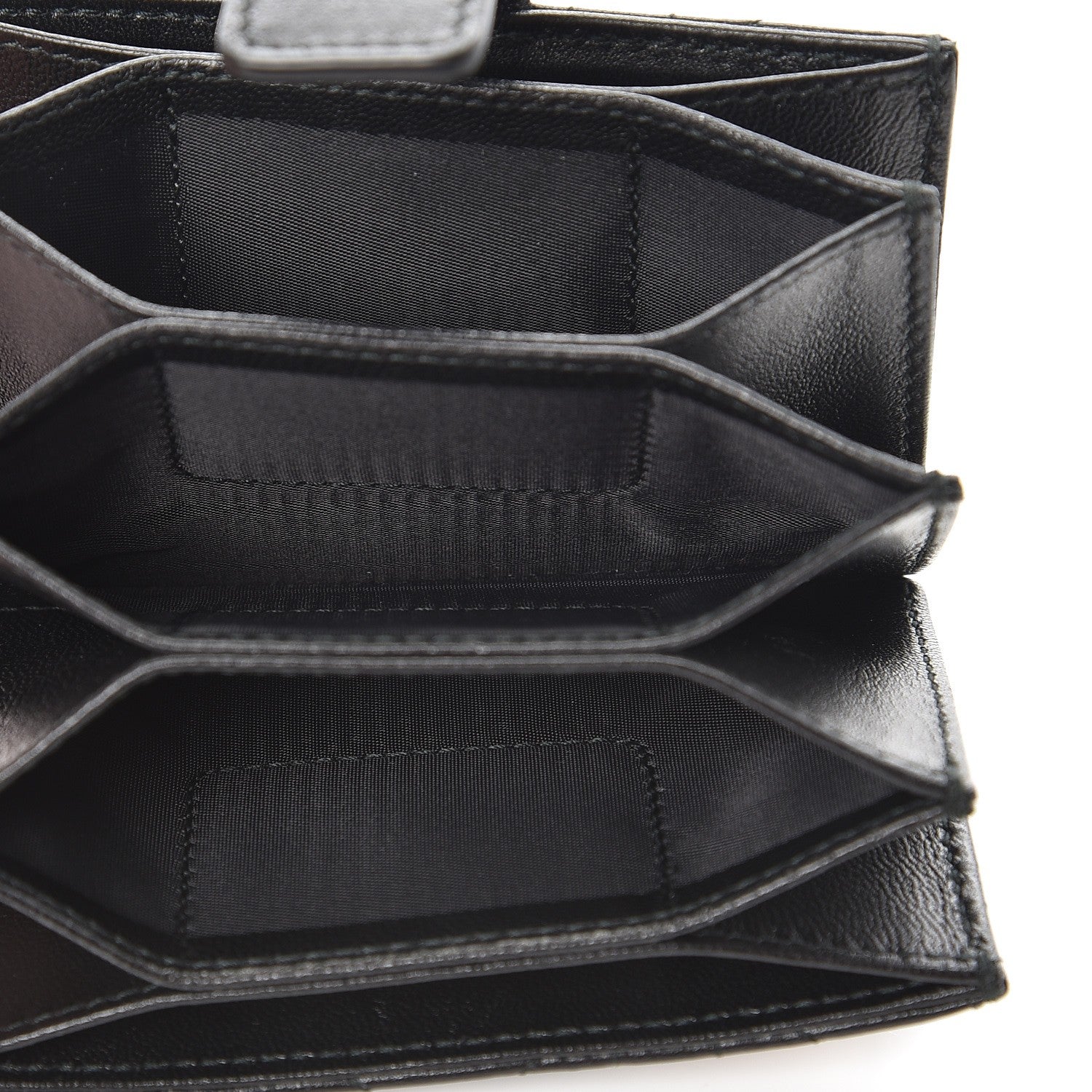 Christian Dior Lambskin Cannage Lucky Badges Lady Dior 5-Gusset Card Holder Black 6 of 6