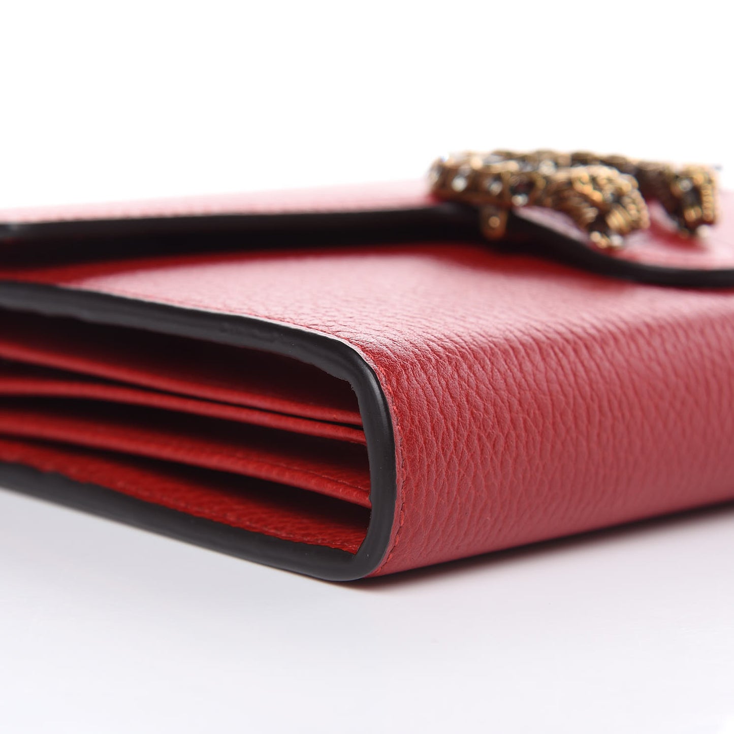 Calfskin Mini Dionysus Chain Wallet Hibiscus Red