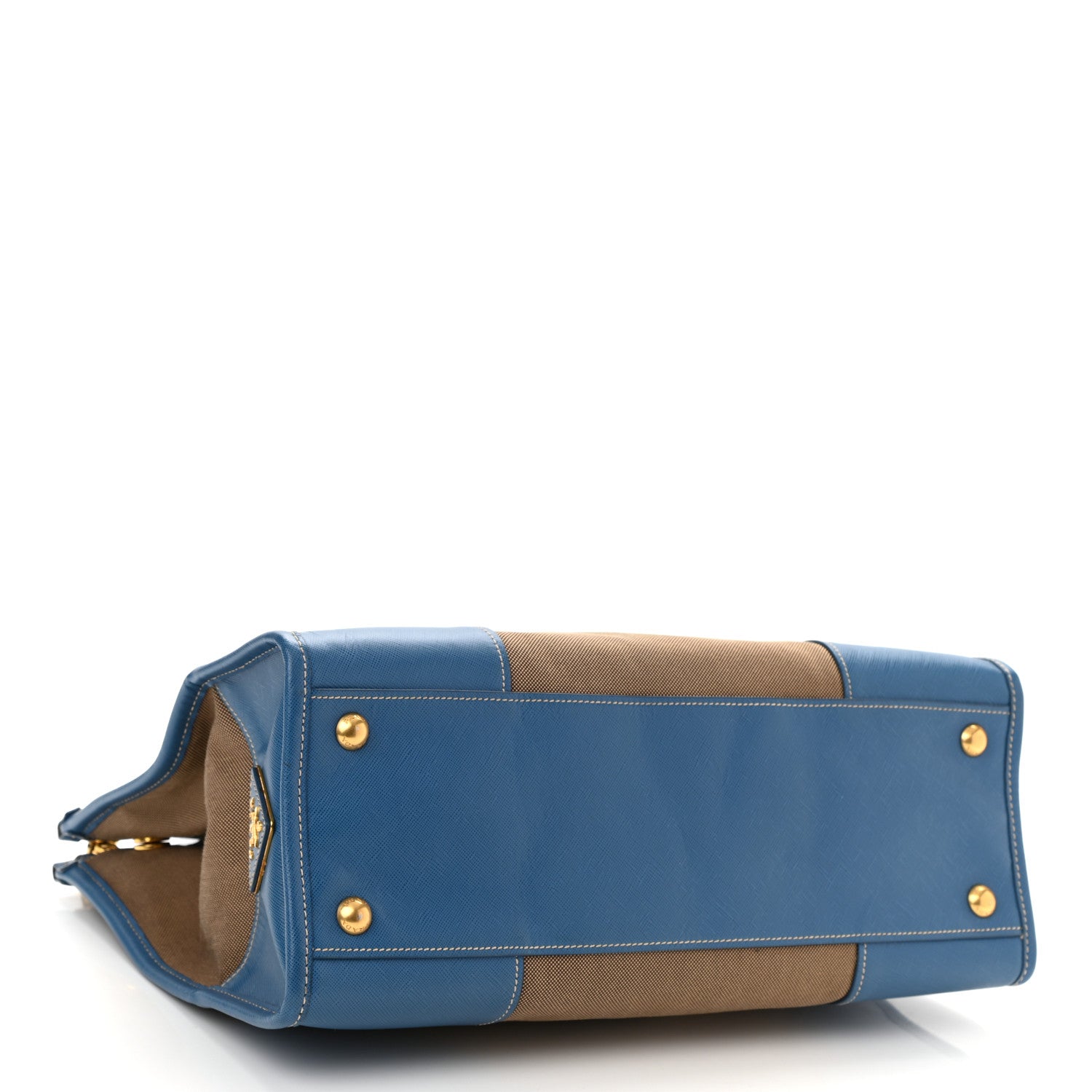 Prada Jacquard Logo Tote Azzurro 6 of 22