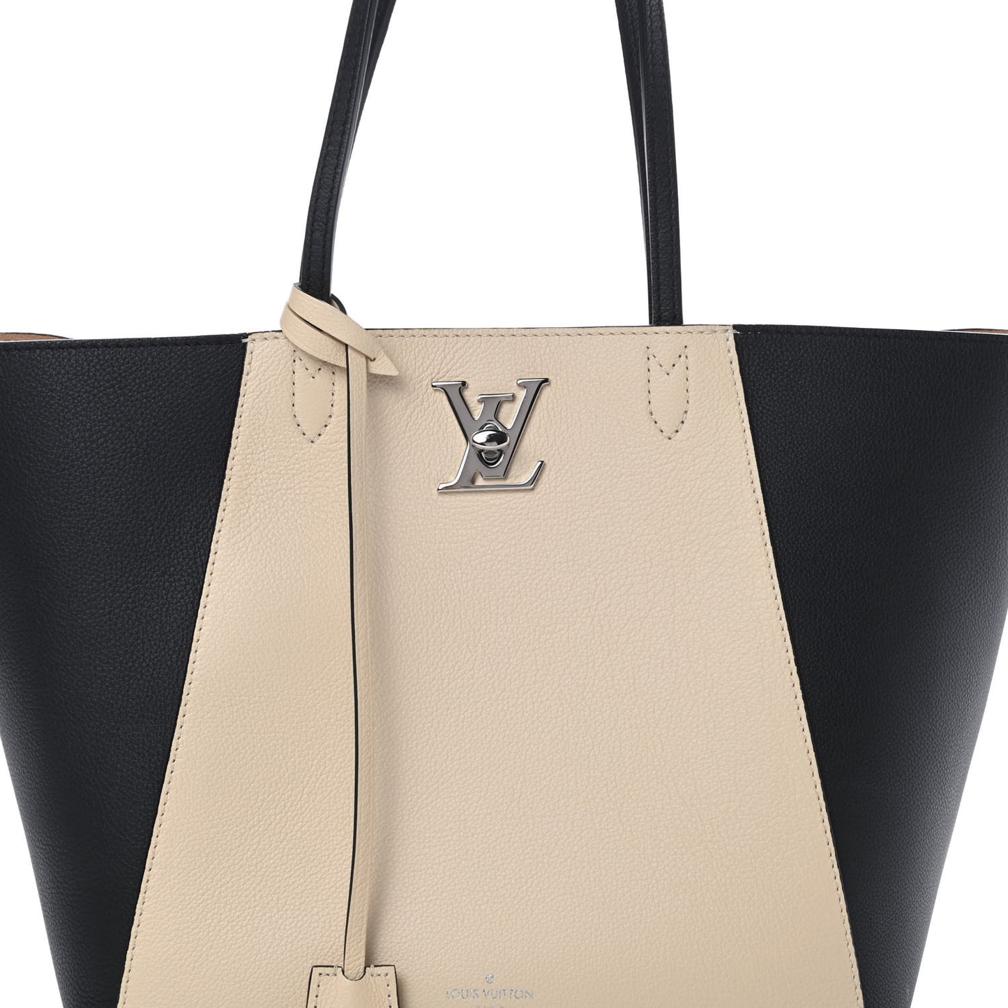 Calfskin Lockme Cabas Vanille Black